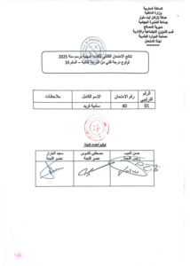 نتائج الامتحان الكتابي الكفاءة المهنية برسم سنة 2025 لولوج درجة تقني من الدرجة الثانية - السلم 10